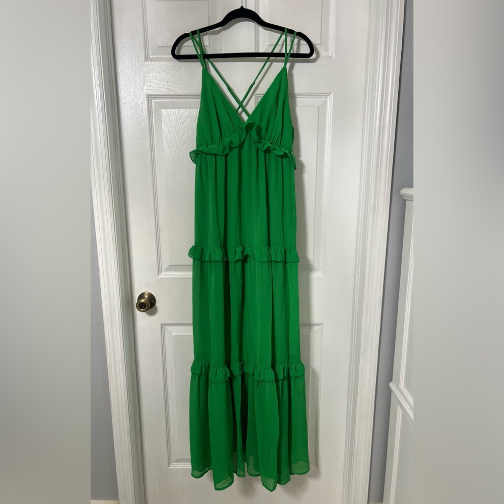 Flying Tomato Vibrant Green Strappy Maxi Dress - Picture 5 of 10